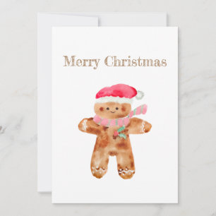 Cute pain d'épice homme carte de Noël