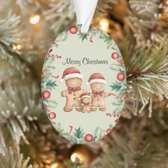 Cute pain d'épices biscuit Noël de famille (Arbre)