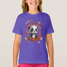 Cute Panda “Ausome Autumn” – Fall Autism Awerness T-Shirt