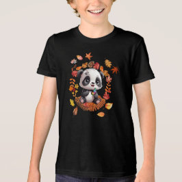 Cute Panda “Ausome Autumn” – Fall Autism Awerness Tri-Blend Shirt