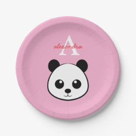 Cute Panda Bear Paper Plates – Personalized  Pappteller