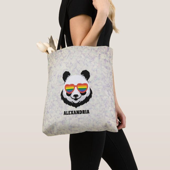 Cute Panda Bear | Rainbow | LGBTQ Tasche (Von Nahem)
