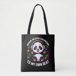 Cute Panda Funny Quotes Tasche