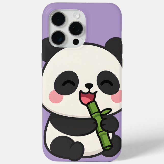Cute Panda manger bambou téléphone coque (Verso)