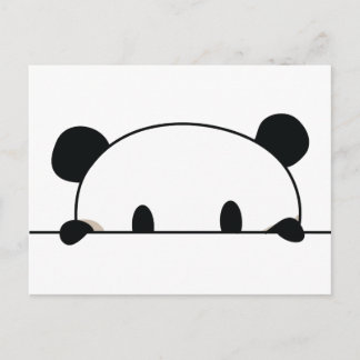 Cute panda spy postkarte