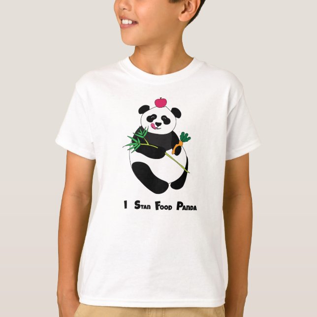 Cute Panda T-Shirt - Food Lover (Devant)