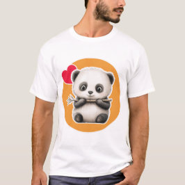 Cute Panda with its Bamboo Stick T-Shirt