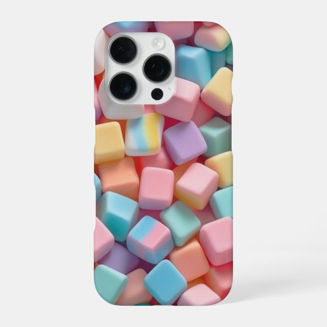 Cute Pastel Abstract Blocks Phone Sticker iPhone 16 Pro Hülle (Rückseite)