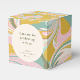 Cute Pastel Abstract Custom Bridal Shower Thanks Geschenkschachtel
