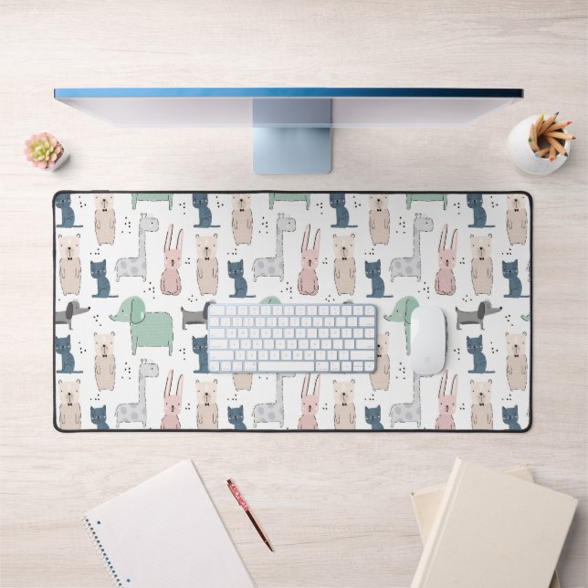 Cute Pastel Baby Motif animal (Bureau 1)