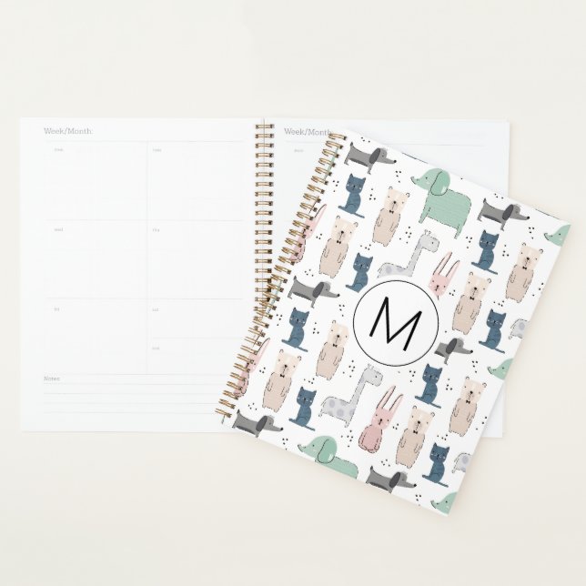 Cute Pastel Baby Motif animal (Devant avec enveloppe)