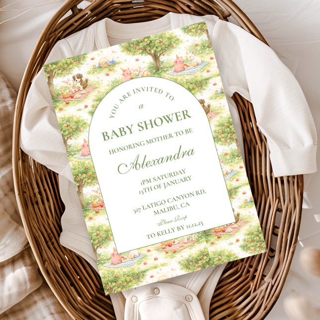 Cute Pastel Barnyard Celebration Baby Shower Einladung (Von Creator hochgeladen)