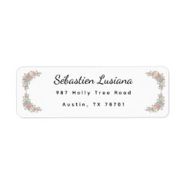 Cute Pastel Boho Rainbow Baby Shower Address