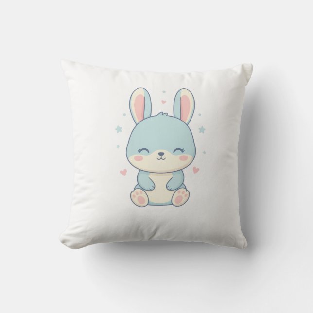 Cute Pastel Bunny Baby Onesie Kissen (Vorderseite)