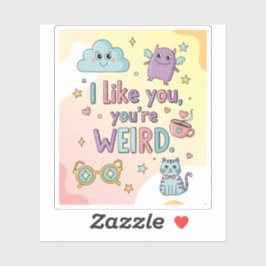 Cute Pastel Cat Monster Kawaii Art Aufkleber