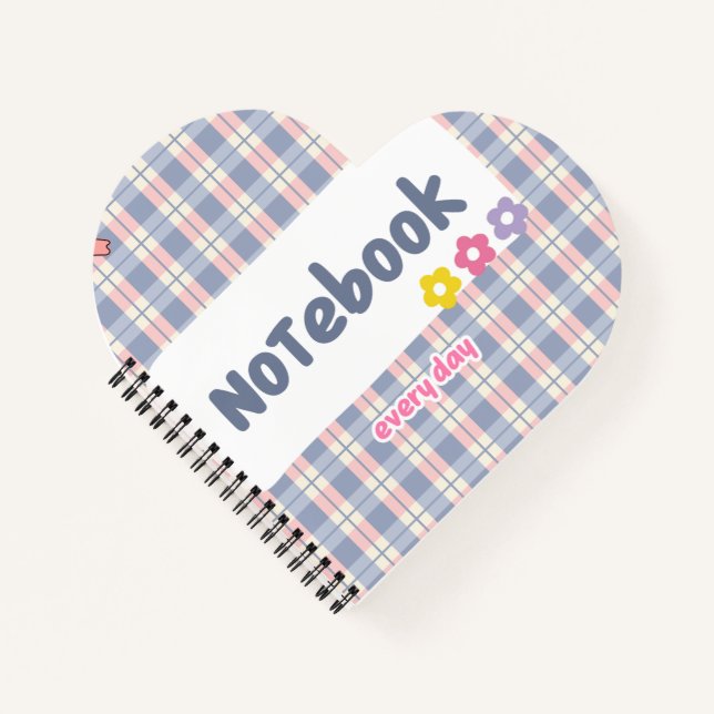 Cute Pastel Diary Notebook | Soft Aesthetic Journa Notizbuch (Vorderseite)