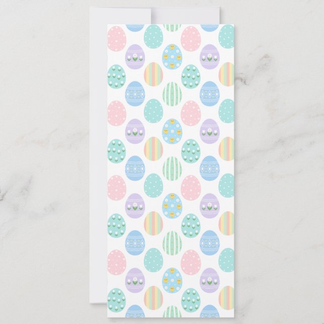 Cute Pastel Easter Eggs Pattern  Einladung (Vorderseite)