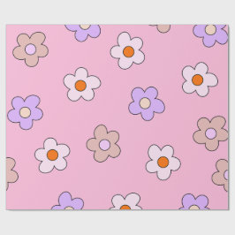 Cute Pastel Flower Wrapping Paper – Pink Floral Geschenkpapier