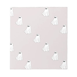 Cute Pastel Ghost Pattern Notizblock
