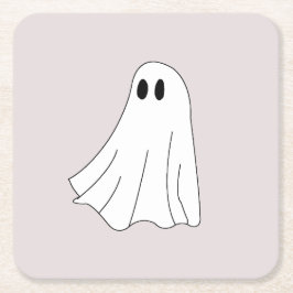 Cute Pastel Ghost Pattern Rechteckiger Pappuntersetzer