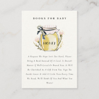 Cute Pastel  Honey Jar Books For Baby Shower Begleitkarte