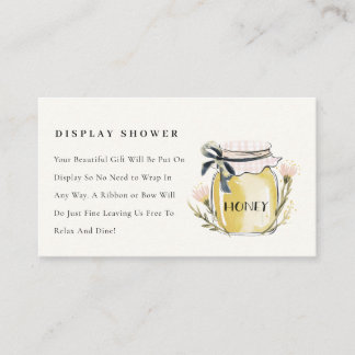 Cute Pastel  Honey Jar Display Shower Baby Shower Begleitkarte