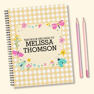 Cute Pastel Jaune Summer Floral Journal quotidien