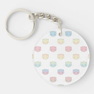 Cute Pastel Kitty Chat Façades Motif