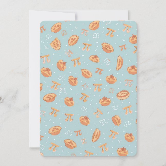 Cute Pastel Pi Day Pie Pattern Invitation – Fun  (Devant)