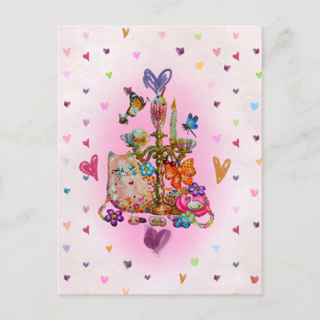 Cute Pastel Postkarte (Vorderseite)