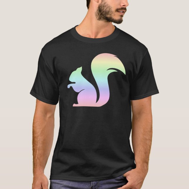 Cute Pastel Rainbow Squirrel T-Shirt (Vorderseite)