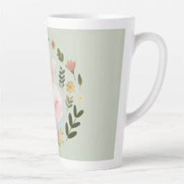 Cute Pastel Spring Bunny Floral Wreath Nursery Art Milchtasse
