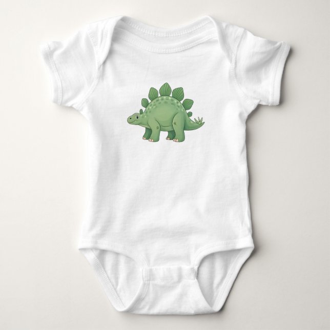 Cute pastel Stegosaurus collection Baby Strampler (Vorderseite)