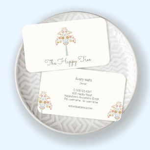 Cute Pastel Tree Carte de visite