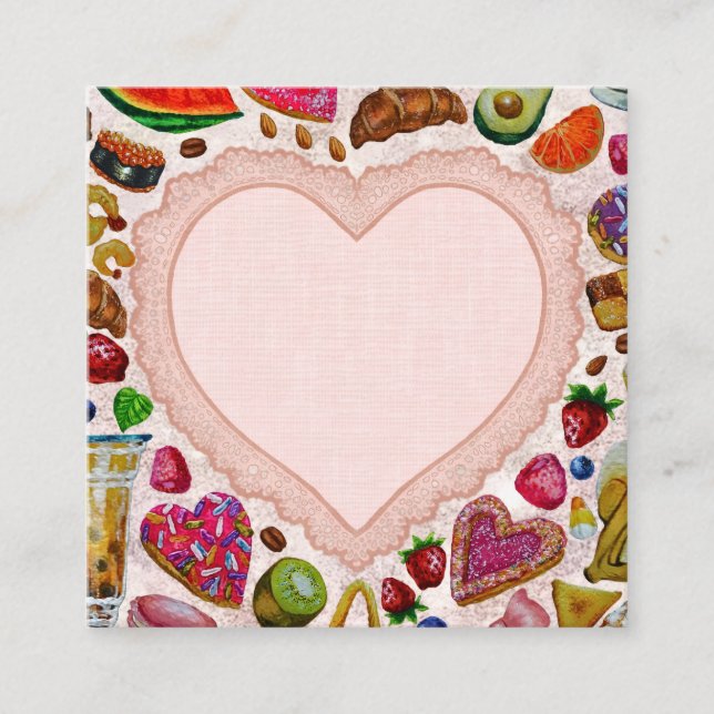 Cute Pastry Confections Sweets Begleitkarte (Vorderseite)