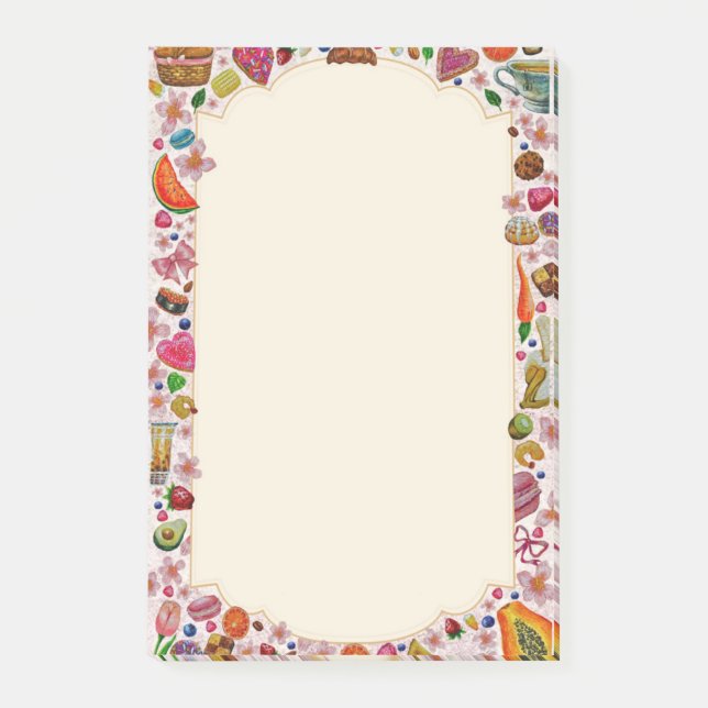 Cute Pastry Confections Sweets Post-it Klebezettel (Vorderseite)