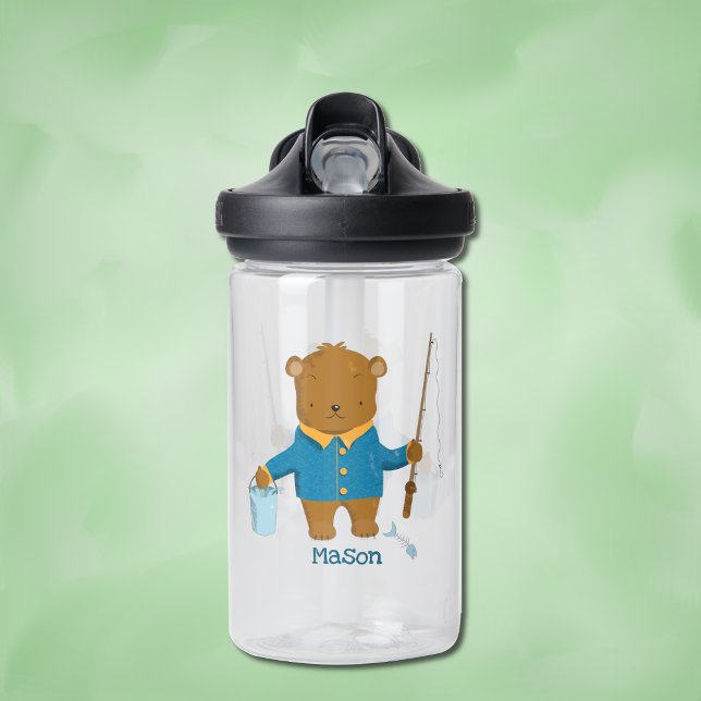 Cute Pêche Ours Brown Bouteille d'eau pour enfant (Créateur téléchargé)