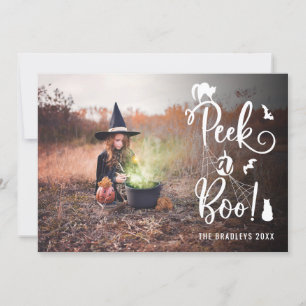 Cute Peek a Boo Halloween Carte photo