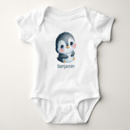 Cute penguin 1st Christmas birthday Baby Strampler