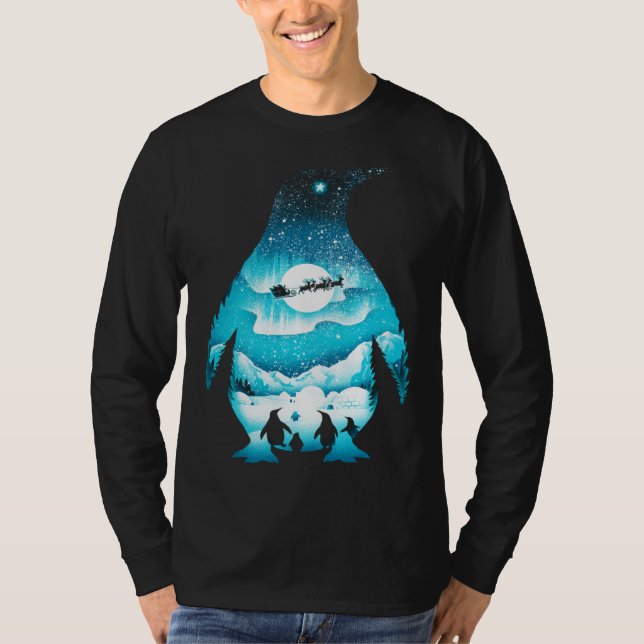 Cute Penguin   Christmas Family  Men Women T-Shirt (Vorderseite)
