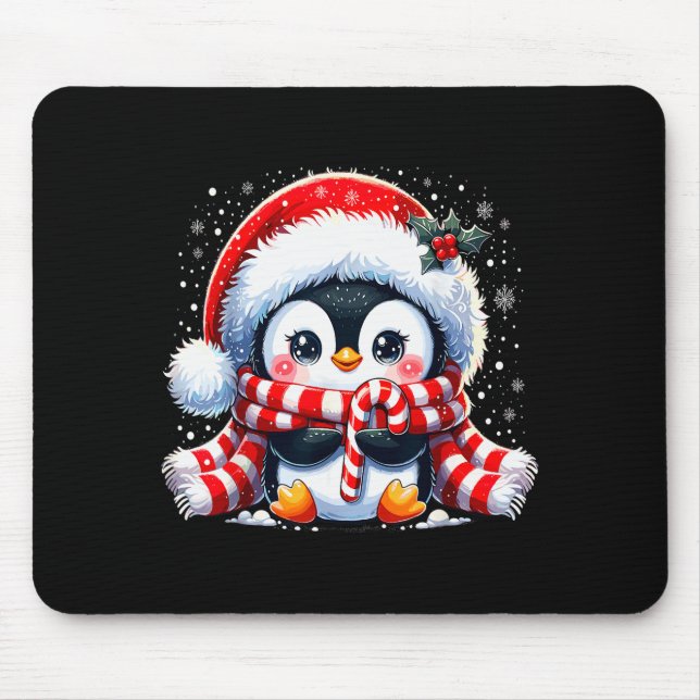Cute Penguin Christmas Xmas  Mousepad (Vorne)