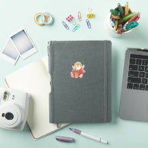 Cute Penguin Cupid Valentine Vinyl Sticker