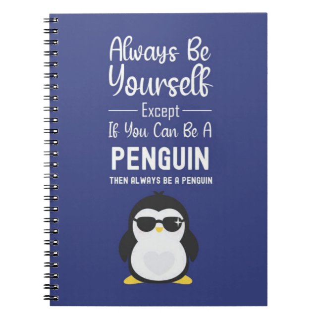 Cute Penguin Gift Animal Cartoon Funny Bird Winter Notizblock (Vorderseite)