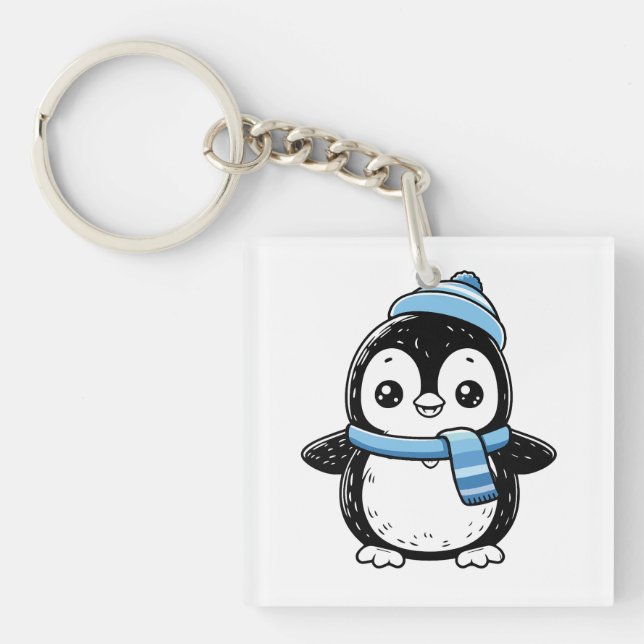 cute penguin Key Chains  Schlüsselanhänger (Vorderseite)