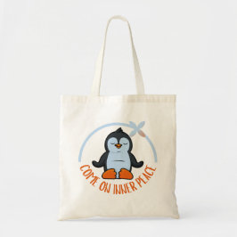 Cute Penguin Meditation Yoga Tote Bag Tragetasche