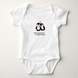 Cute Penguin Pair - I Was Born To Be Loved By Ever Baby Strampler