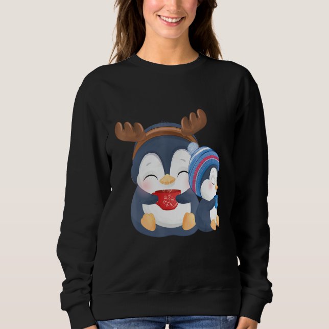 Cute penguins  Merry Christmas Sweatshirt (Vorderseite)