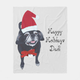 Cute Père Noël Carlin Chien Couvertures de Noël pe