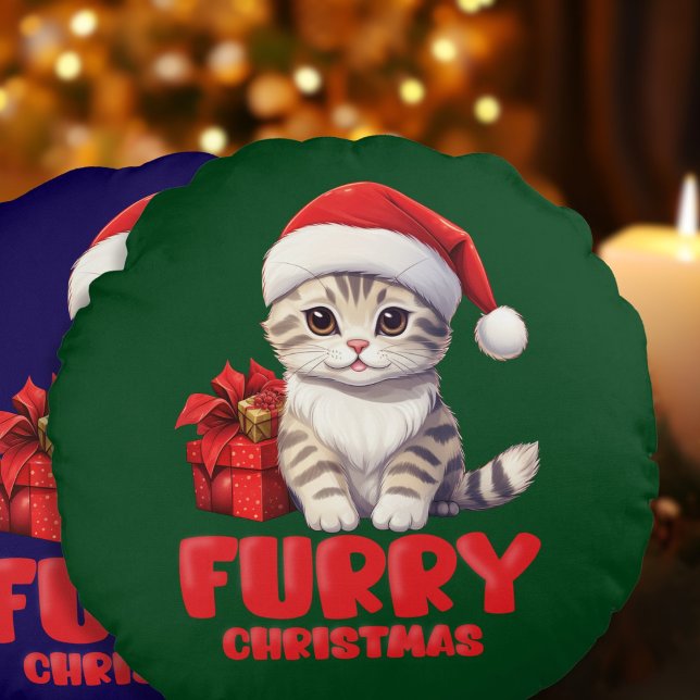Cute Père Noël Kitten Coussin (Créateur téléchargé)