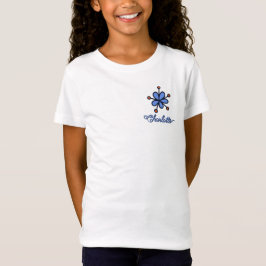 Cute Periwinkle Flower Doodle Personalized T-Shirt